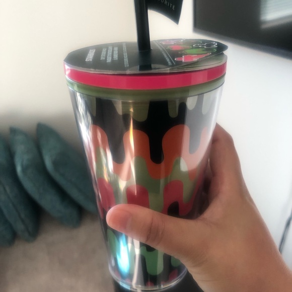 Starbucks Cold Cup Halloween 2023 Glow in The Dark + 12 Stickers Fall Swirl - Picture 7 of 7